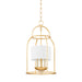 Delia Three Light Lantern in Vintage Gold Leaf