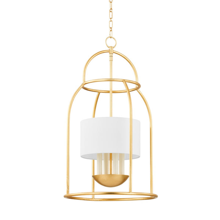 Delia Four Light Lantern in Vintage Gold Leaf