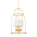 Delia Four Light Lantern in Vintage Gold Leaf
