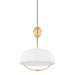 Liliana 1-Light Pendant in Aged Brass/Soft White - Lamps Expo
