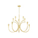 Aviana Ten Light Chandelier in Aged Brass