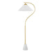 Bianca One Light Floor Lamp in Aged Brass