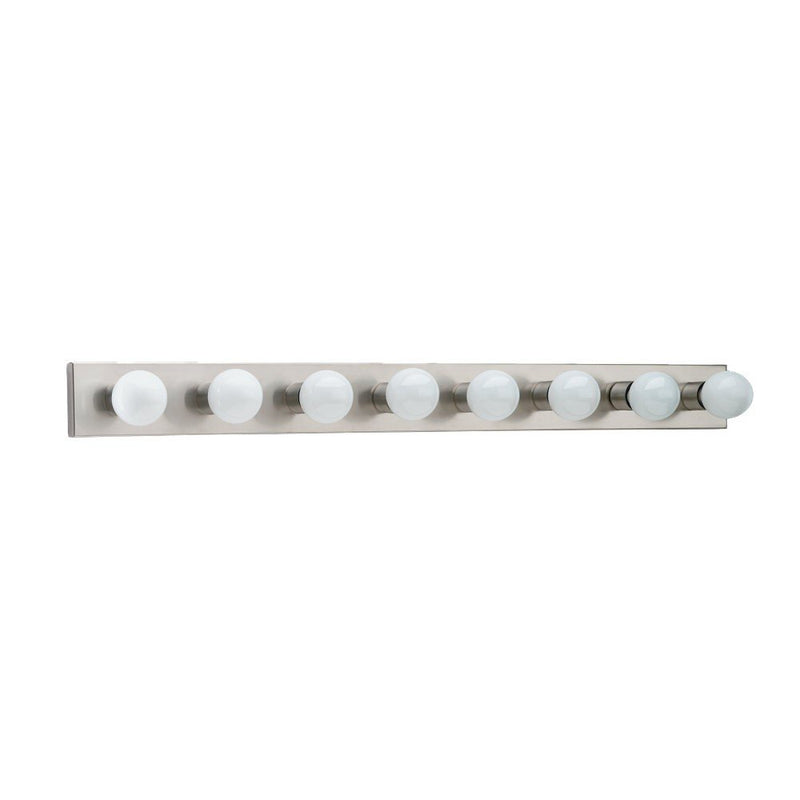 Center Stage 8-Light Bath Vanity Light in Brushed Stainless