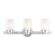 Manhattan 3-Light Bath Vanity Light in Polished Chrome