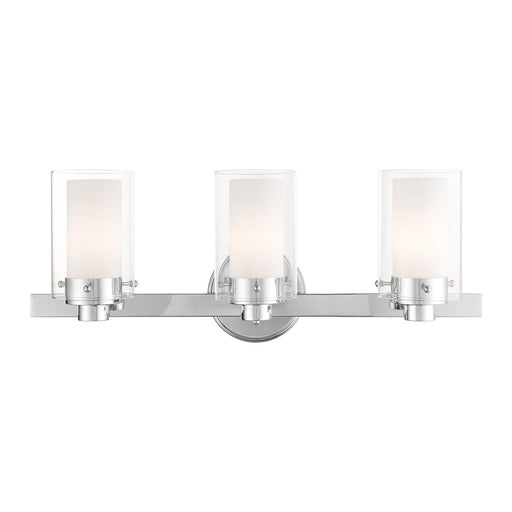 Manhattan 3-Light Bath Vanity Light in Polished Chrome