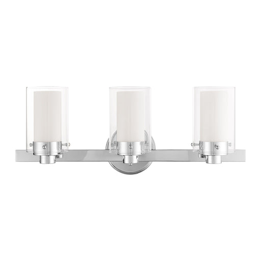 Manhattan 3-Light Bath Vanity Light in Polished Chrome
