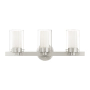 Manhattan 3-Light Bath Vanity Light in Brushed Nickel