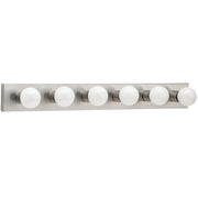 Center Stage 6-Light Bath Vanity Light in Brushed Stainless