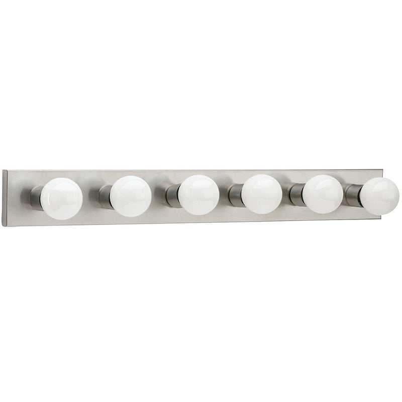 Center Stage 6-Light Bath Vanity Light in Brushed Stainless