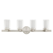 Manhattan 4-Light Bath Vanity Light in Brushed Nickel
