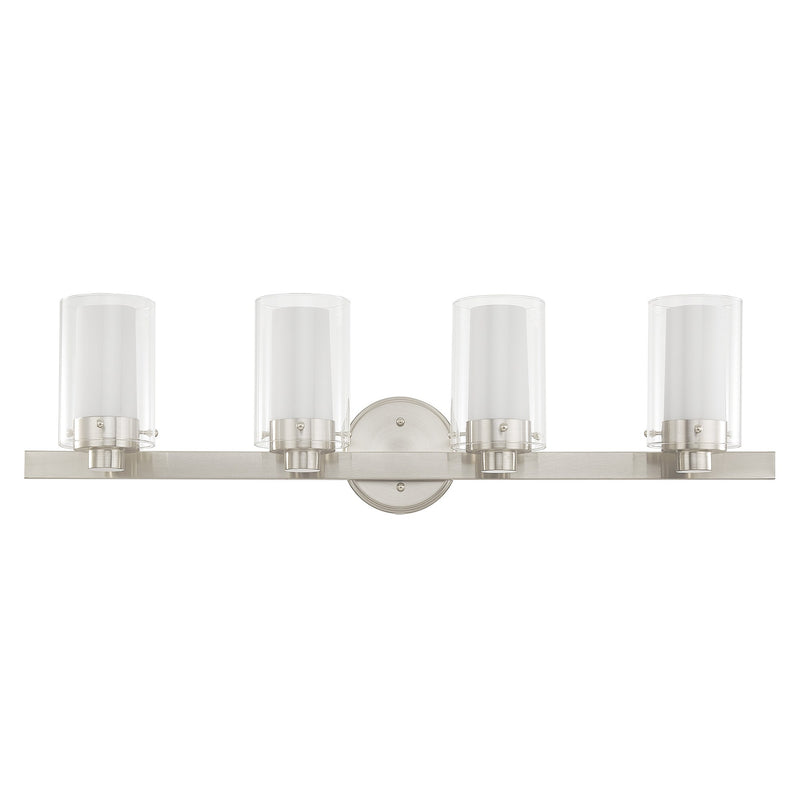 Manhattan 4-Light Bath Vanity Light in Brushed Nickel