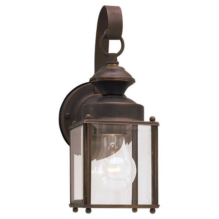 Jamestowne One Light Outdoor Wall Lantern in Antique Bronze
