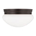 Webster Two Light Flush Mount in Bronze