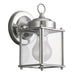 New Castle One Light Outdoor Wall Lantern in Antique Brushed Nickel
