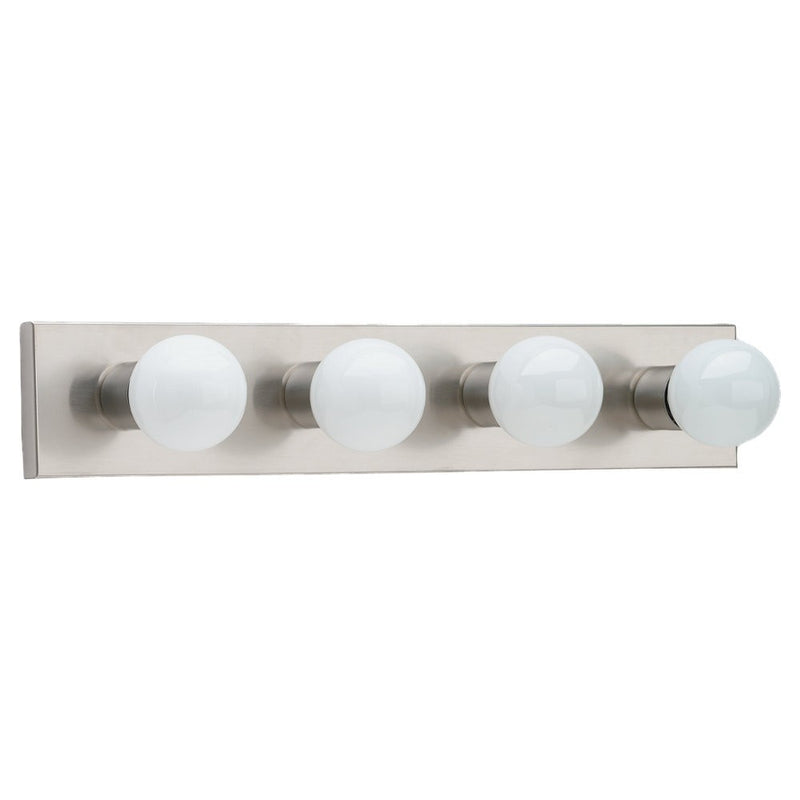 Center Stage Four Light Wall / Bath in Brushed Stainless