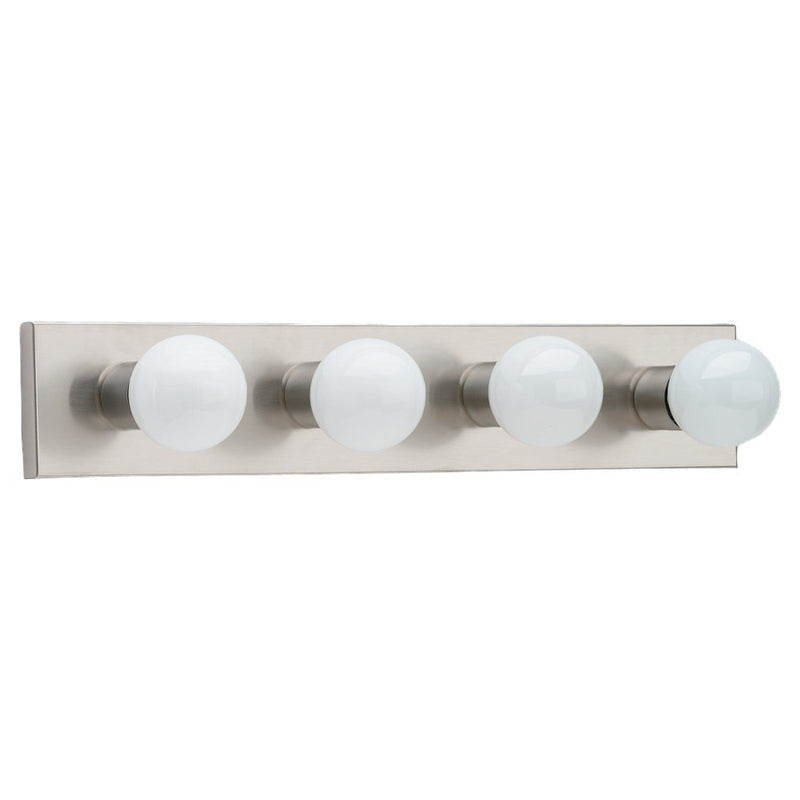 Center Stage 4-Light Bath Vanity Light in Brushed Stainless
