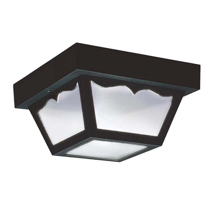 Outdoor Ceiling One Light Outdoor Flush Mount in Black