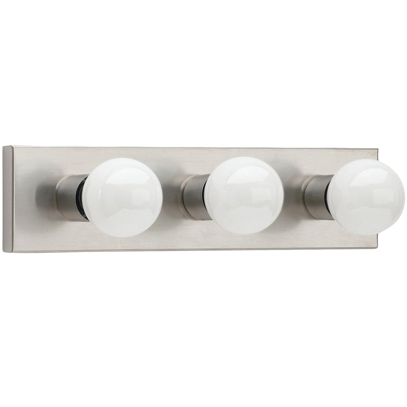Center Stage 3-Light Bath Vanity Light in Brushed Stainless