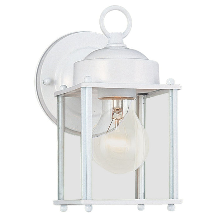 New Castle One Light Outdoor Wall Lantern in White