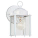 New Castle One Light Outdoor Wall Lantern in White