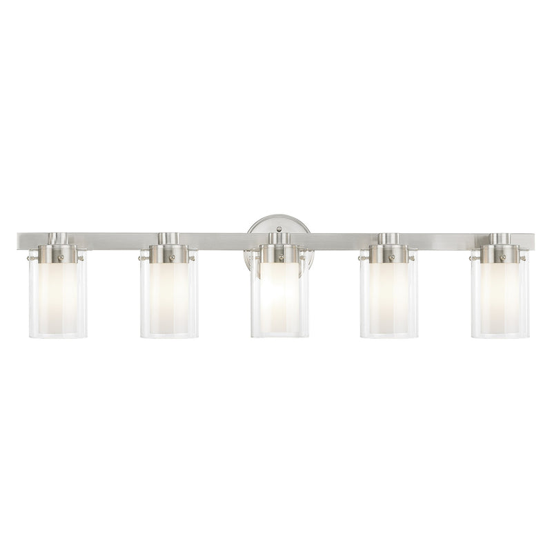 Manhattan 5-Light Bath Vanity Light in Brushed Nickel