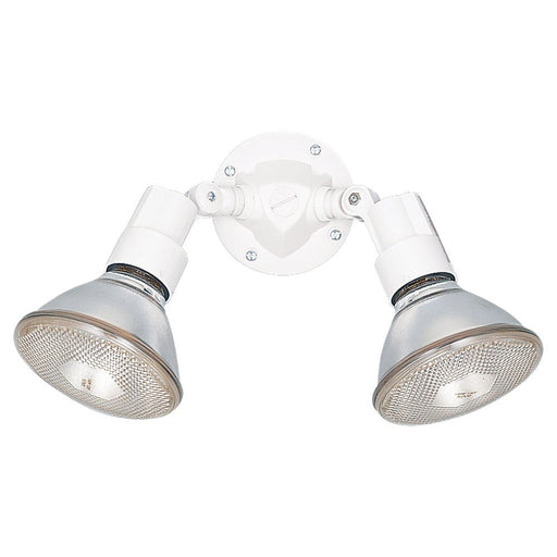 Flood Light 9.5" 2-Light Outdoor Wall Sconce in White