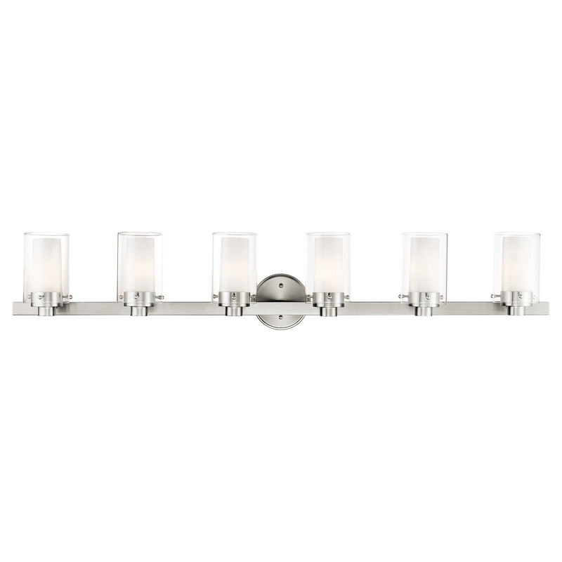 Manhattan 6-Light Bath Vanity Light in Brushed Nickel