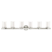 Manhattan 6-Light Bath Vanity Light in Brushed Nickel