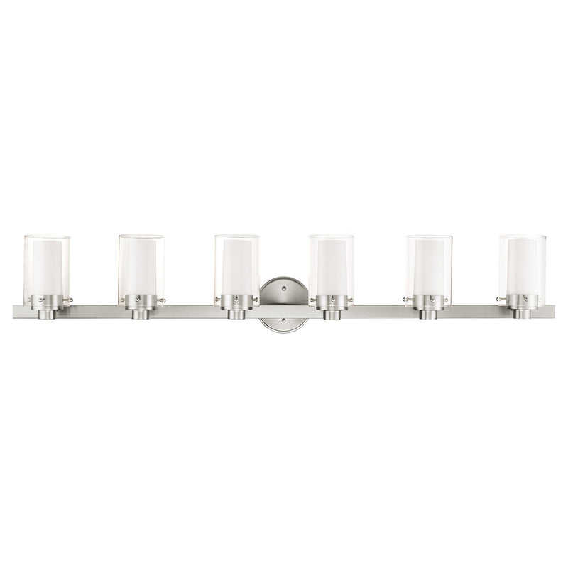 Manhattan 6-Light Bath Vanity Light in Brushed Nickel