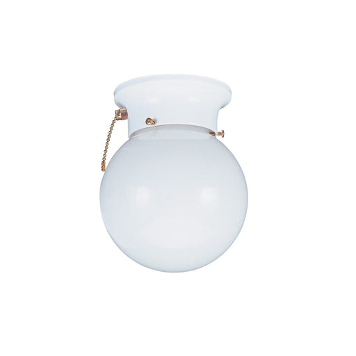 Tomkin Globe Flush Mount 5367PC in White