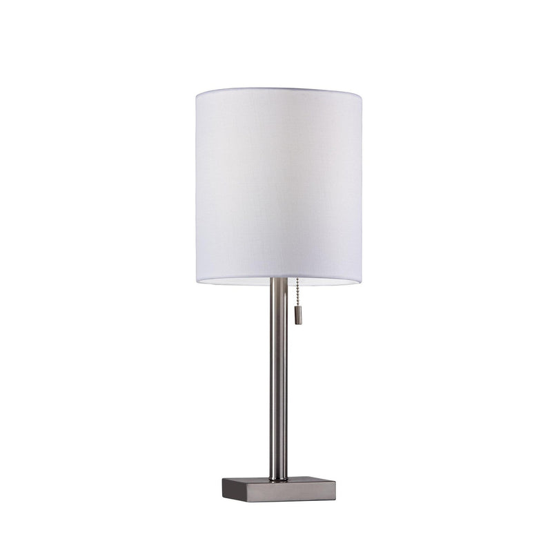 Liam Table Lamp in Brushed Steel