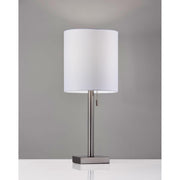 Liam Table Lamp in Brushed Steel