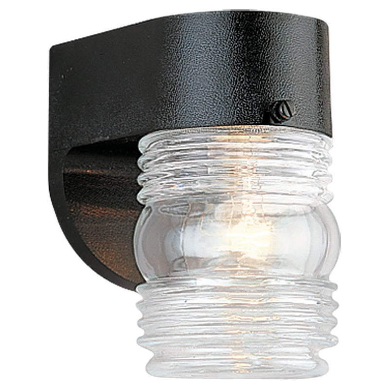 Outdoor Wall One Light Outdoor Wall Lantern in Black