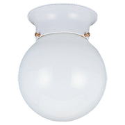 Tomkin Globe Flush Mount 5366 in White