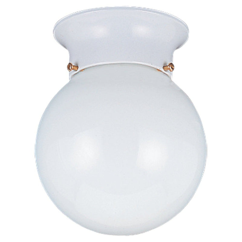 Tomkin Globe Flush Mount 5366 in White