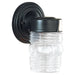 Outdoor Wall One Light Outdoor Wall Lantern in Black
