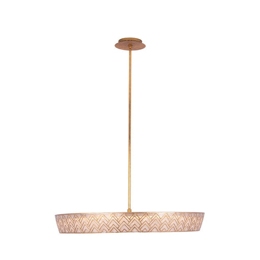 Geo 39" LED Pendant in Oxidized Gold Leaf