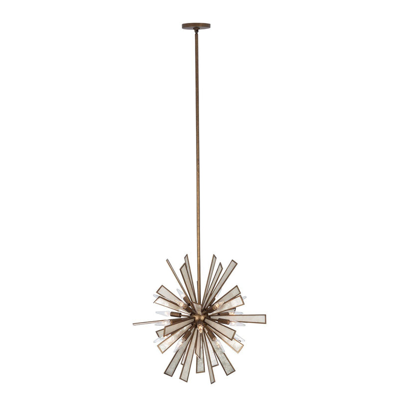 Radiance 18-Light Chandelier in Pearlized Antique Brass
