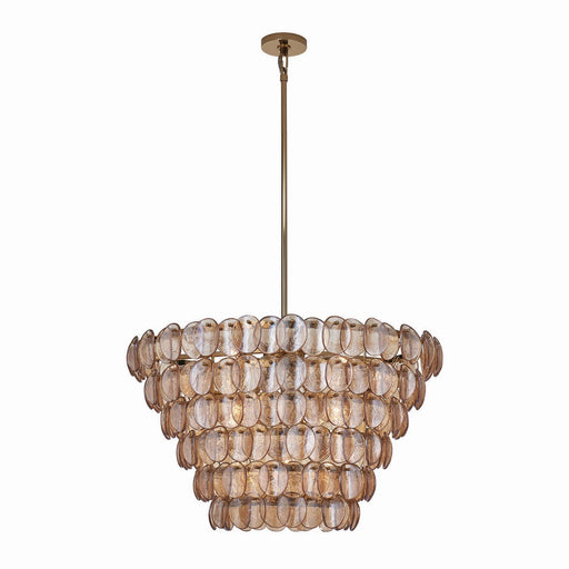 Uroko 14-Light Chandelier in Polished Winter Brass