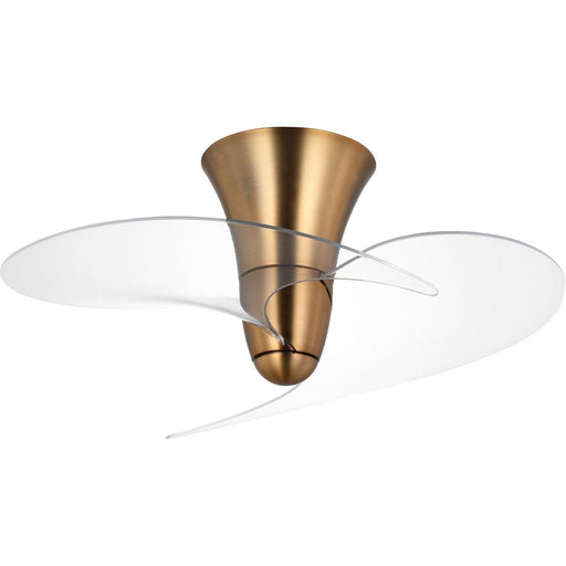 Beal 33" Outdoor Ceiling Fan in Vintage Brass