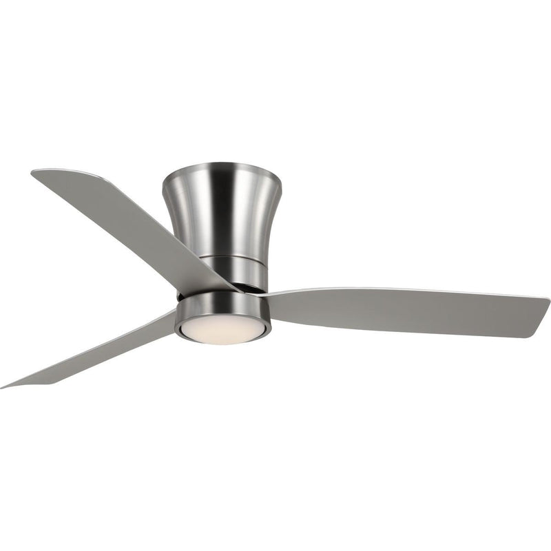 Brant 52" Outdoor Ceiling Fan with Light in Brushed Nickel