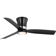 Brant 52" Outdoor Ceiling Fan with Light in Matte Black