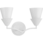 Pinellas 2-Light Bath Vanity Light in White Plaster