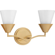 Pinellas 2-Light Bath Vanity Light in Soft Gold