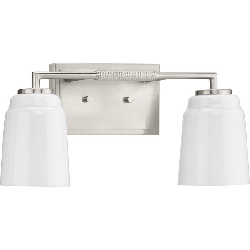 Spenser 2-Light Bath Vanity Light in Brushed Nickel