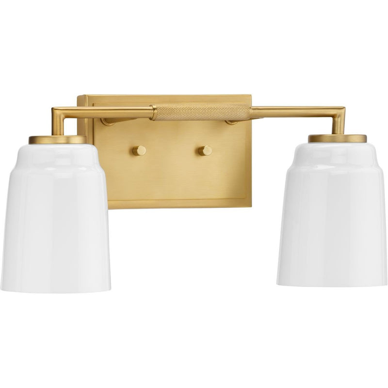 Spenser 2-Light Bath Vanity Light in Brushed Gold