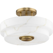 Tosca 3-Light Semi-Flush Mount in Brushed Bronze