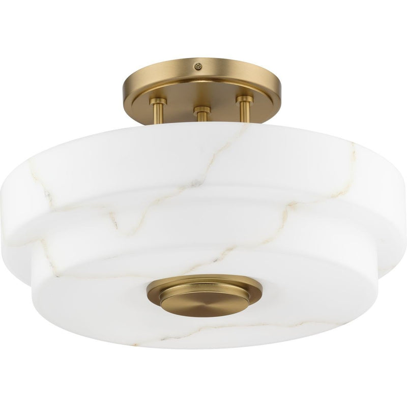 Tosca 3-Light Semi-Flush Mount in Brushed Bronze