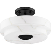 Tosca 3-Light Semi-Flush Mount in Matte Black