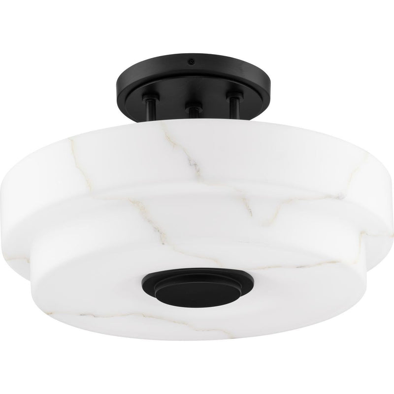 Tosca 3-Light Semi-Flush Mount in Matte Black